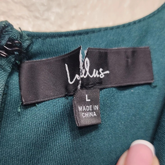 Lulus Absolutely Adored Emerald Green Long Sleeve Mermaid Maxi Dress L Wedding - Picture 10 of 10